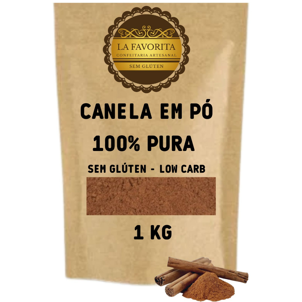 Canela em Pó - 1 KG - 100% pura - Sem Glúten em Oferta na Shopee