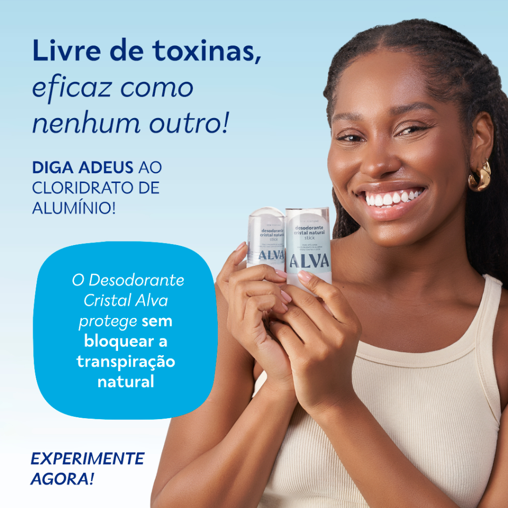 Desodorante Alva Personal Care Stick Cristal Natural 120g Sem Fragrância Eficaz Contra Odor — imagem 2 de 2