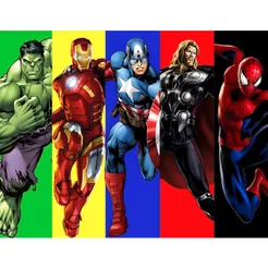 PAINEL RETANGULAR VINGADORES 3 - TECIDO SUBLIMADO COM CORTE A LASER
