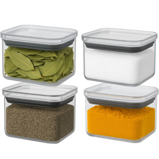 4 Potes Organizador de Cozinha Pequenos Temperos Alimentos Empilhável 550ml em Oferta na Shopee