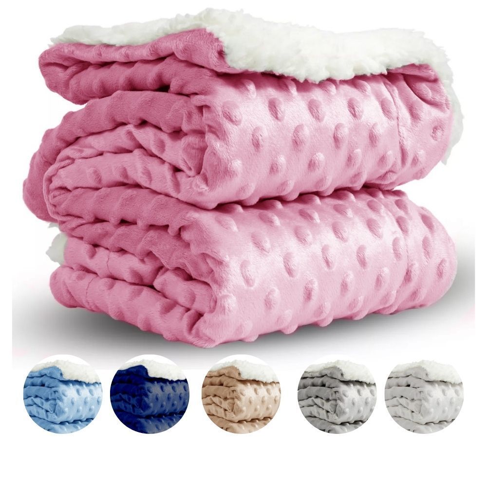 Cobertor de Bebe Pipoquinha Dupla Face com Sherpa 0,80 x 1,00m Antialérgico 5 CORES