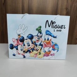 Sacolinha Personalizada Turma do Mickey - Pegue e Monte - Lembrancinha