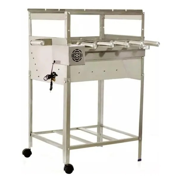 Churrasqueira Grill Giratório 5 Espetos Portátil Apartamento