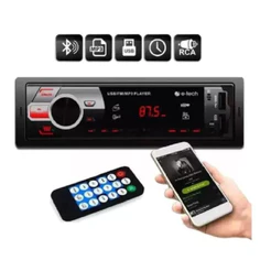 Som Automotivo Radio MP3 Light Bluetooth, 2 Usb, Cartão SD Card Etech