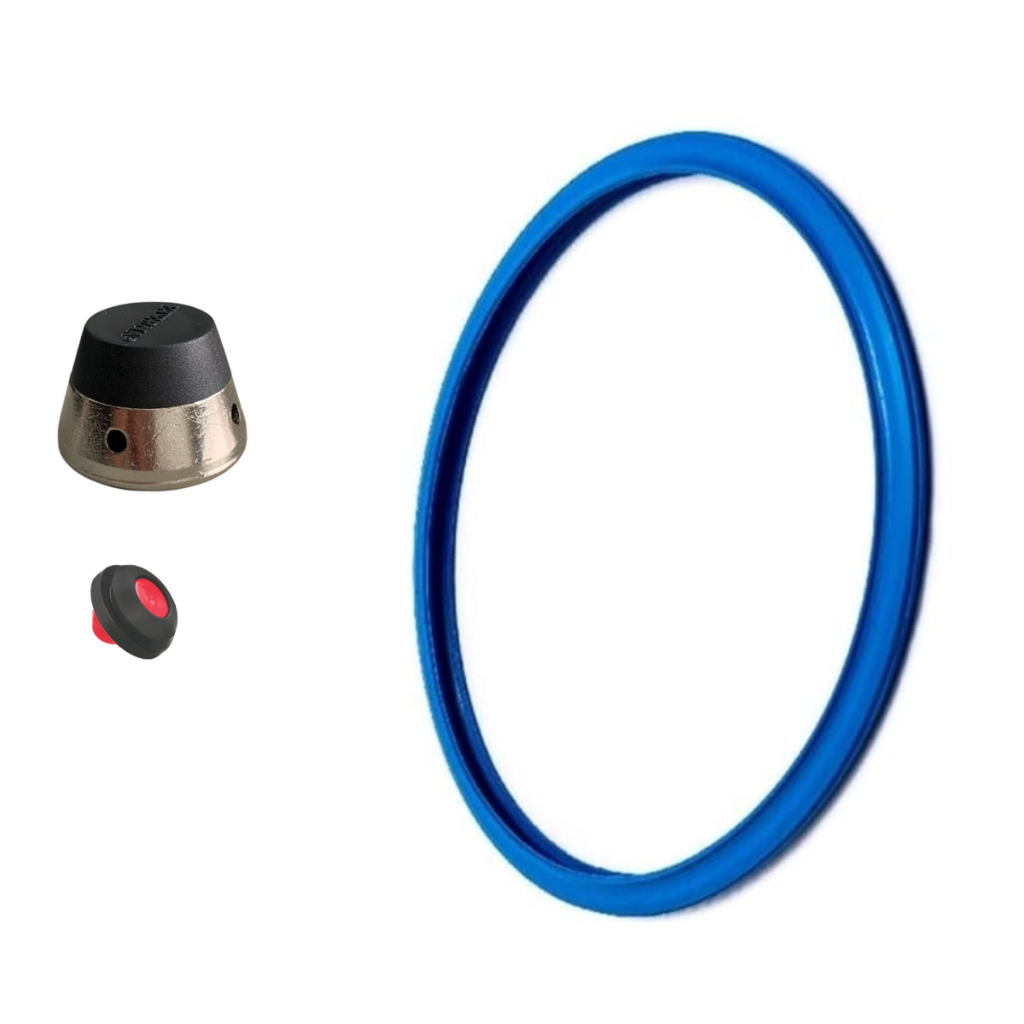 Kit Panela Pressão Nigro Eterna 4,5 a 7L Borracha + Peso + Valvula Preta