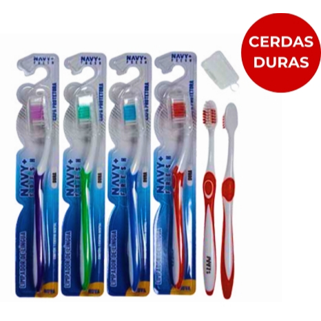 Escova Dental Dura Adulto Cerdas Firmes com Capa Protetora Kit Variável 6 a 48 Unidades em Oferta na Shopee