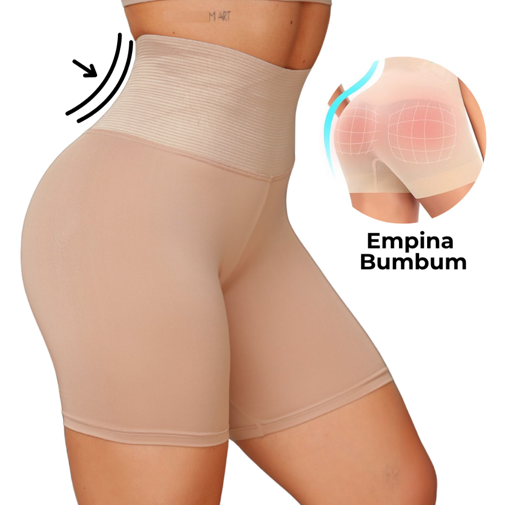 Short Empina Bumbum Ajuda Emagrecimento Com Cinta Modeladora Efeito lifting Com Compressão em Oferta na Shopee