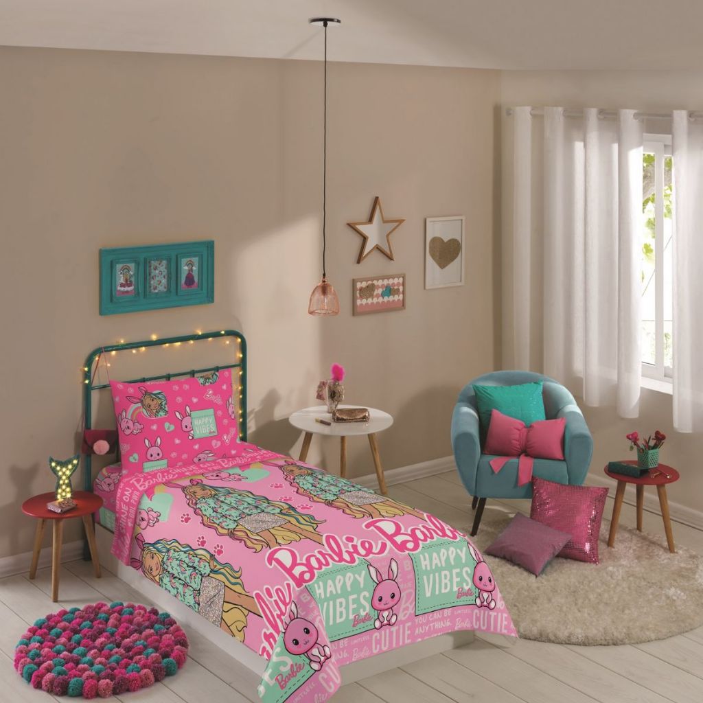 Edredom Infantil Stitch Lepper Cobre Leito Dupla Face Cama Solteiro Personagens Menina Menino Colorido Confortável