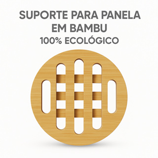 Kit 4 Peças Para Descanso de Panela Bambu Redondo Resistente ao Calor em Oferta na Shopee
