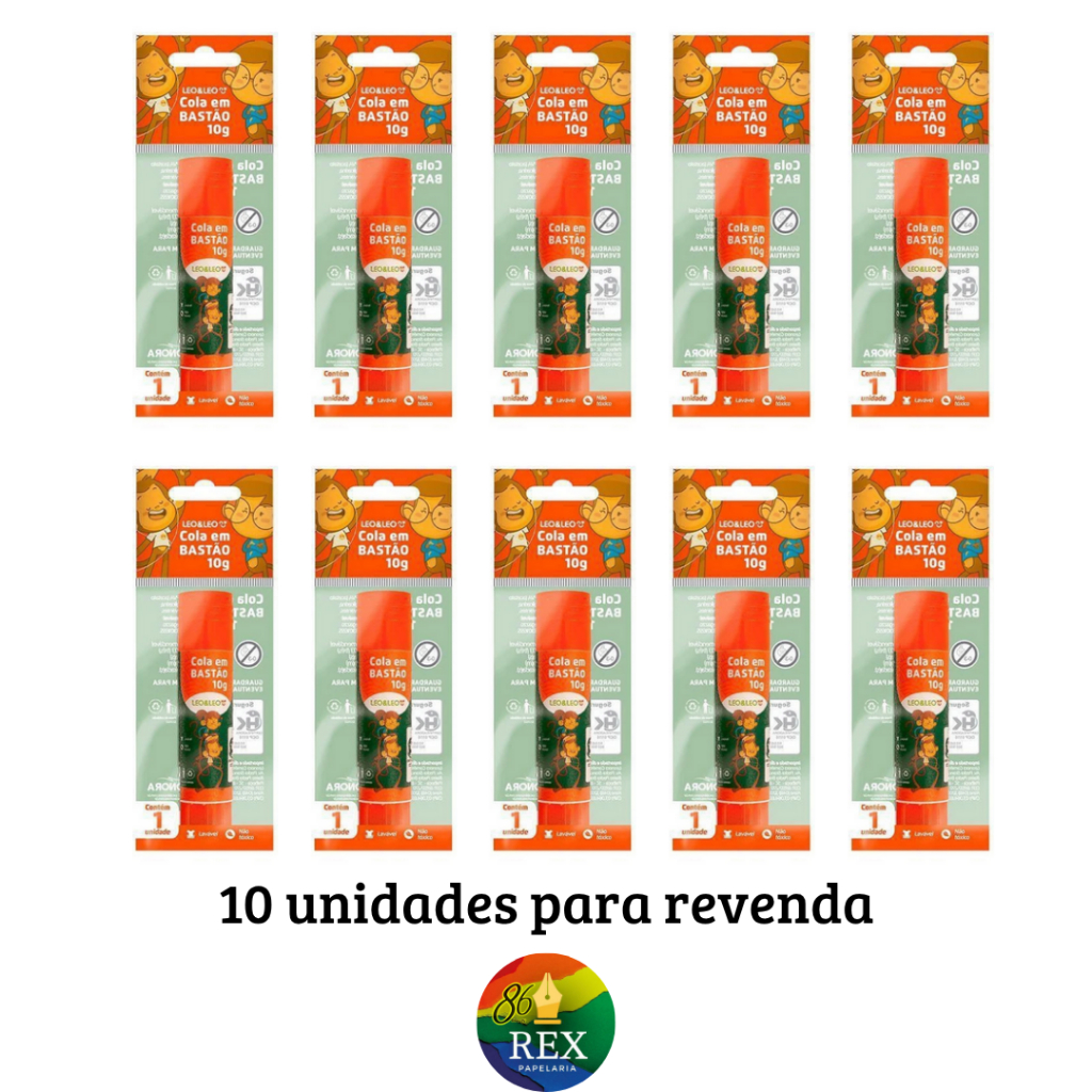 ✏️ Cola Bastão Leo&Leo 10g – Secagem Rápida e Qualidade para Uso Diário e Revenda | Envio em Kits com 10 Unidades