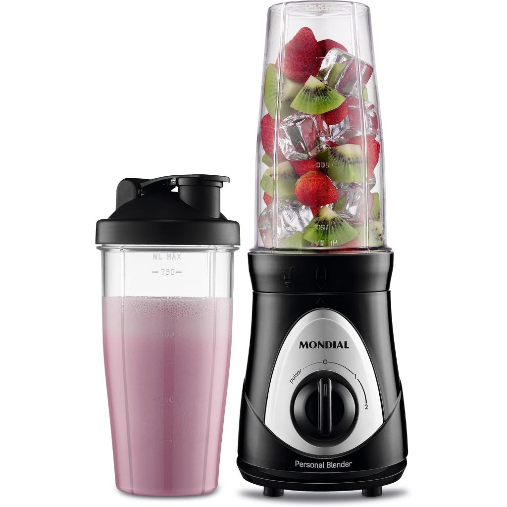 Personal Blender, Mondial, Preto/Prata, 300W,  DG-01