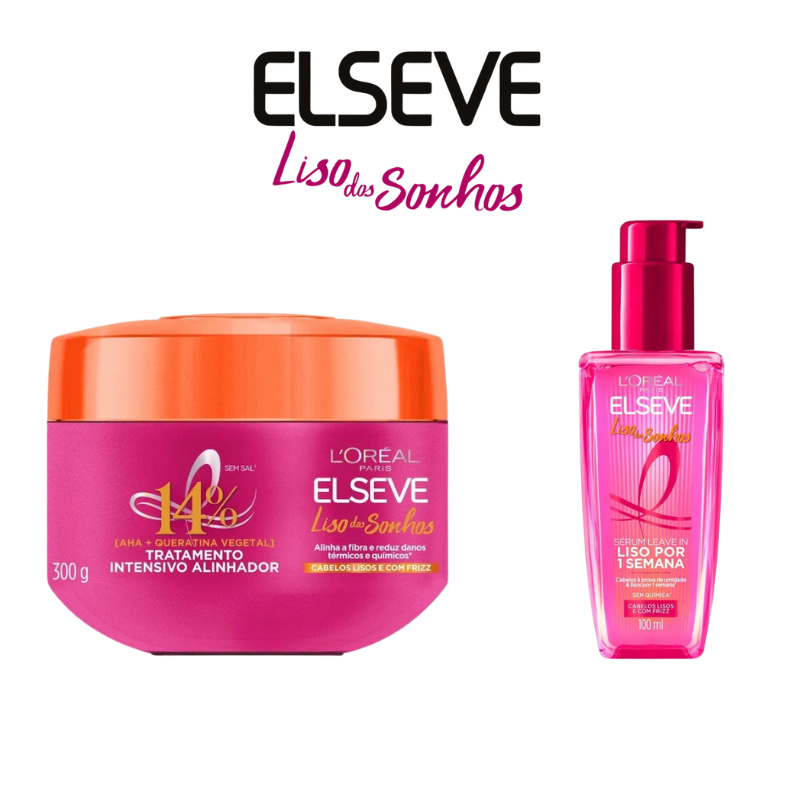 KIT MASCARA DE TRATAMENTO 300G + ÓLEO SÉRUM LEAVE-IN LISO DOS SONHOS 100ML