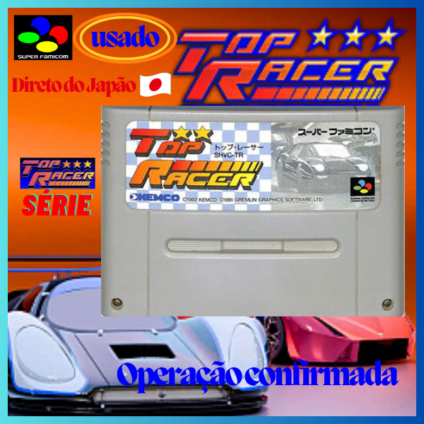 【Direto do Japão】🎮Super Famicom🎮 Top Racer（Original japonês）