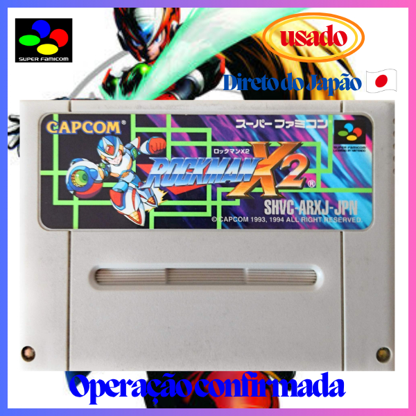 Diretamente do Japão 🎮 Super Famicom 🎮 Rockman X2（Original japonês）