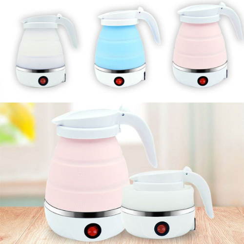 Jarra Chaleira Elétrica Dobrável 600ml Silicone Compacta 110V / 220V Ideal para Cozinha e Viagem