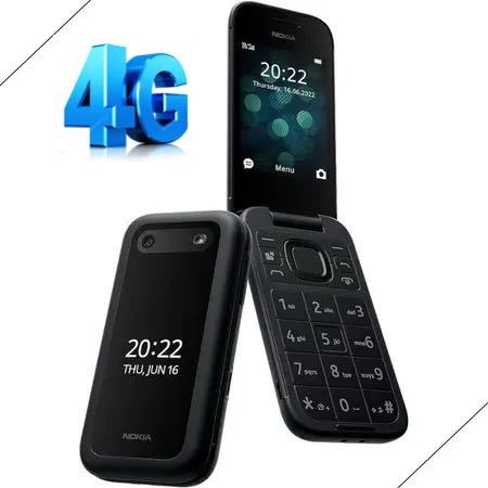 Celular para idoso Nok’a2660-Flip 4G E Nok’a2505-Flip Dual chip Tela Dupla Botão SOS