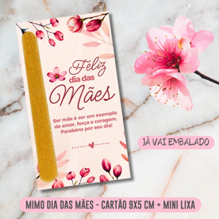 20, 50 Ou 100 Lembrancinha Dia Das Mães Mini Lixa + Card 9x5 Cm - Mimo Cliente em Oferta na Shopee