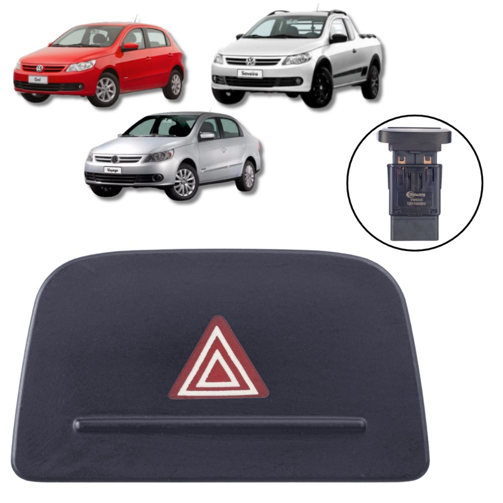 BOTÃO INTERRUPTOR DE PISCA ALERTA VW GOL G5 2008/2012 SAVEIRO VOYAGE em Oferta na Shopee