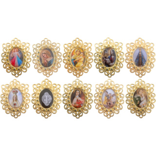 Kit 10 Entremeio Camafeu Para Terço Jesus Nossa Senhora Santos Dourado Cataforético Imagem Religiosa em Oferta na Shopee