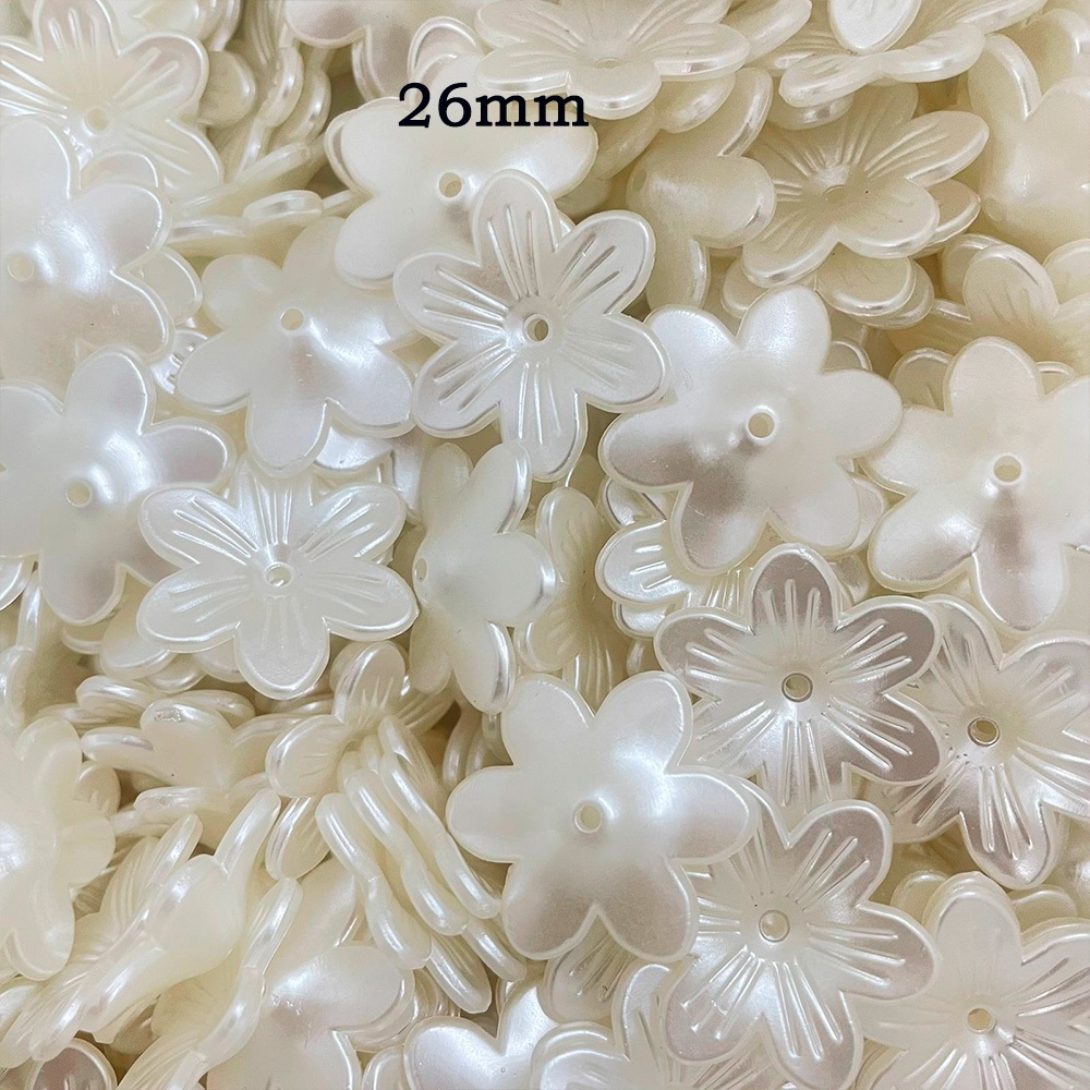 Entremeio Flor De Perola 26mm Abs 60 unidades - 50 gr em Oferta na Shopee