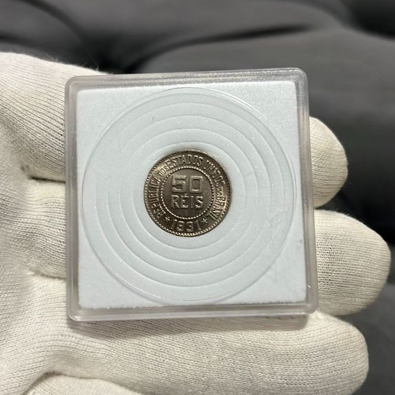 Moeda 50 Reis de 1931 Flor de Cunho