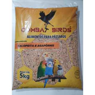Mistura Calopsita e Agapórnis Combat Birds - 5kg em Oferta na Shopee