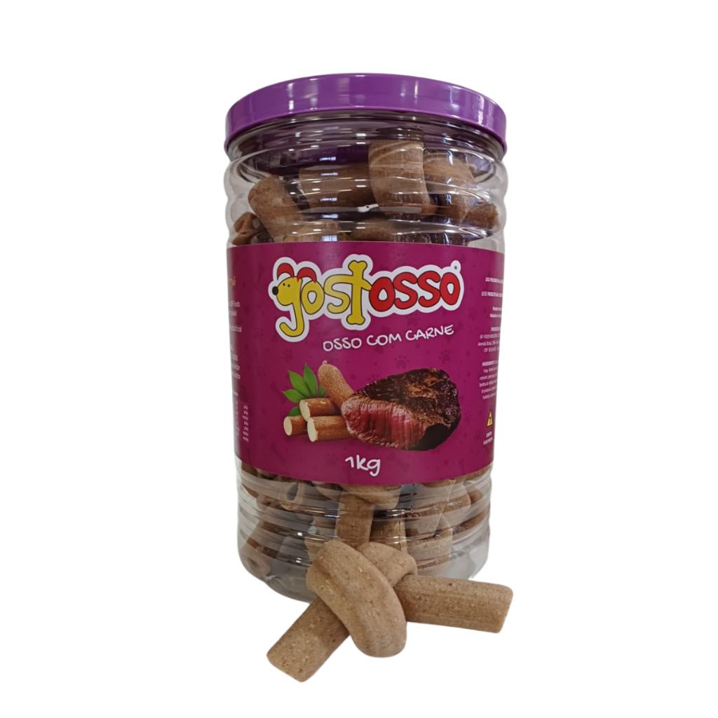 Osso para cachorro Nozinho com Carne 3/4 P Gostosso 1Kg