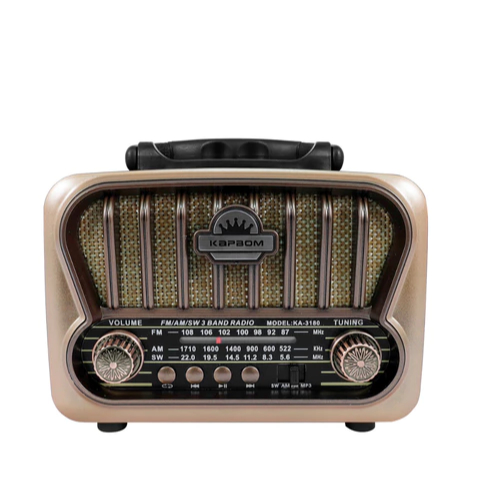 Rádio Vintage bluetooth Tendência Estação AM/FM/USB/MP3 KA-3180