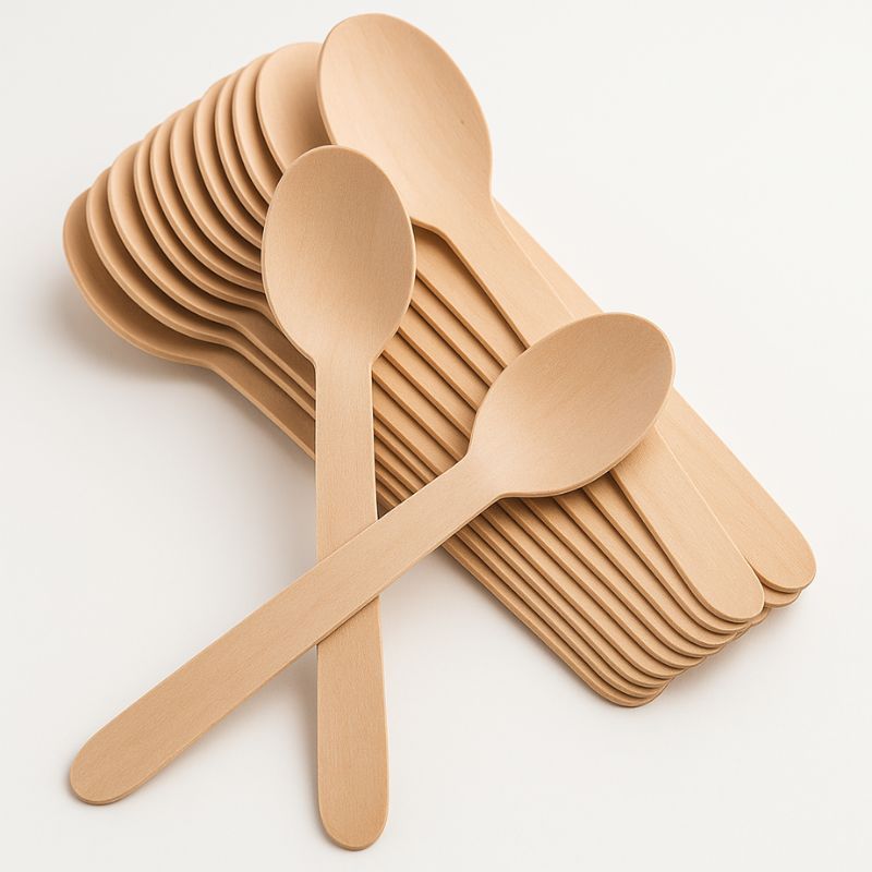 Kit 100 Unidades Colheres Descartáveis De Madeira Biodegradável 14cm em Oferta na Shopee