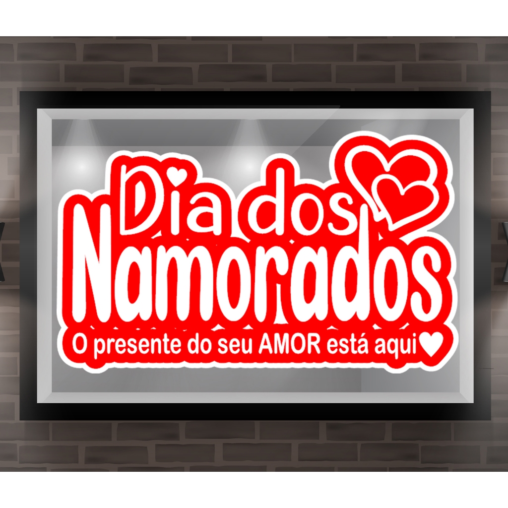 Adesivo Dia Dos Namorados Vitrine Loja Roupa Fachada Shopping 60cm Joalheria Perfumaria Amor Love