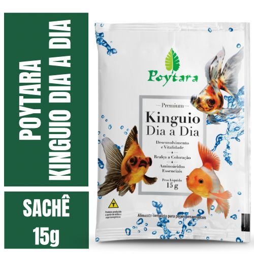 Poytara Kinguio Dia A Dia Sachê 15g  - Ração Para Peixe Japonês