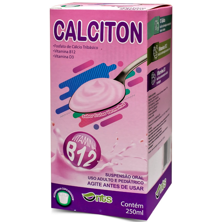 Cálcio + D3 + B12 Calciton Frutas Vermelhas 250ml NTS
