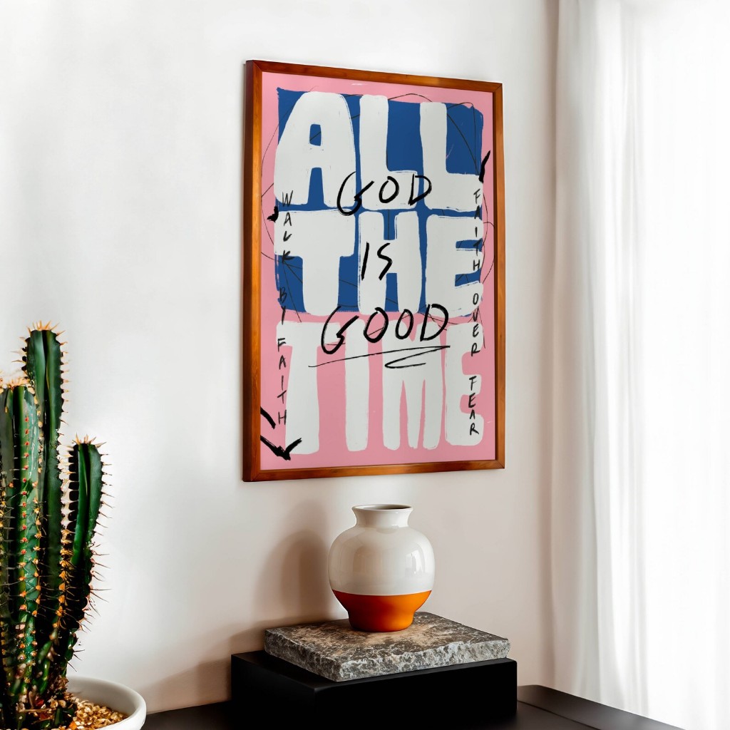 Quadro Decorativo Religiosos Com Textos Bíblicos Para Sala, Quarto ou Escritório – Cruz e Amor No1