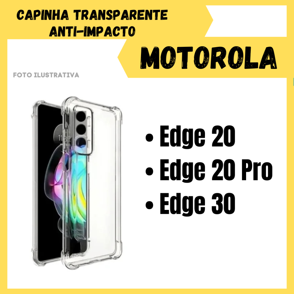 Combo Motorola Edge 20 / Edge 20 Pro / Edge 30 / Capa transparente + Película 3D Privacidade / CM25/KT05.