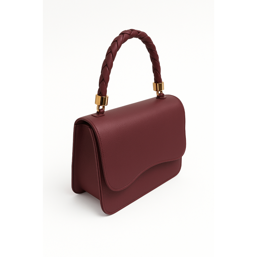 Bolsa Feminina Penélope pequena em Couro Sintético Bordô