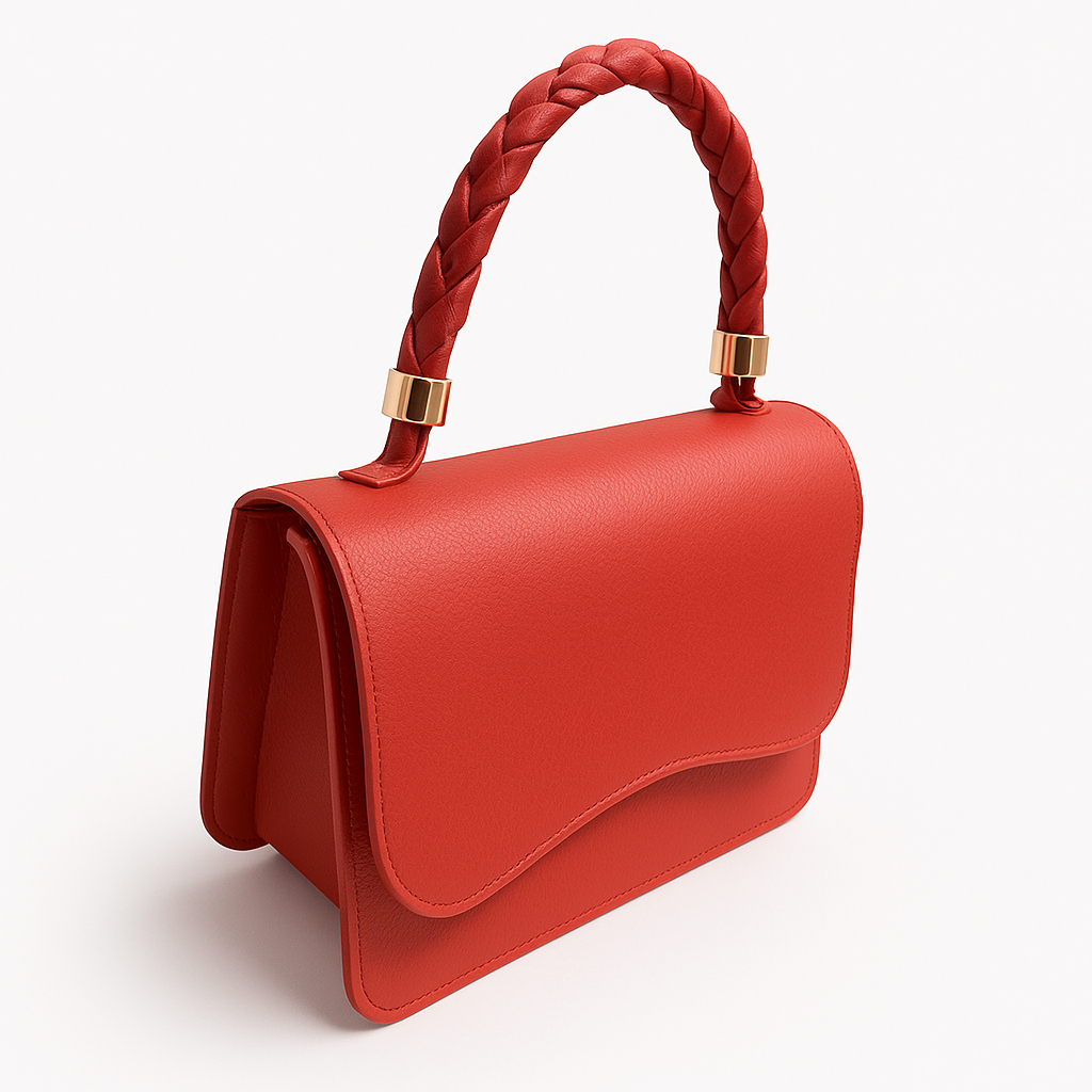 Bolsa Feminina Penélope pequena em Couro Sintético Vermelha