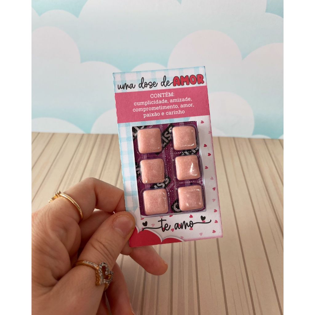 15 Cartões Chiclete Dia dos Namorados - Card Chiclete - Somente Card