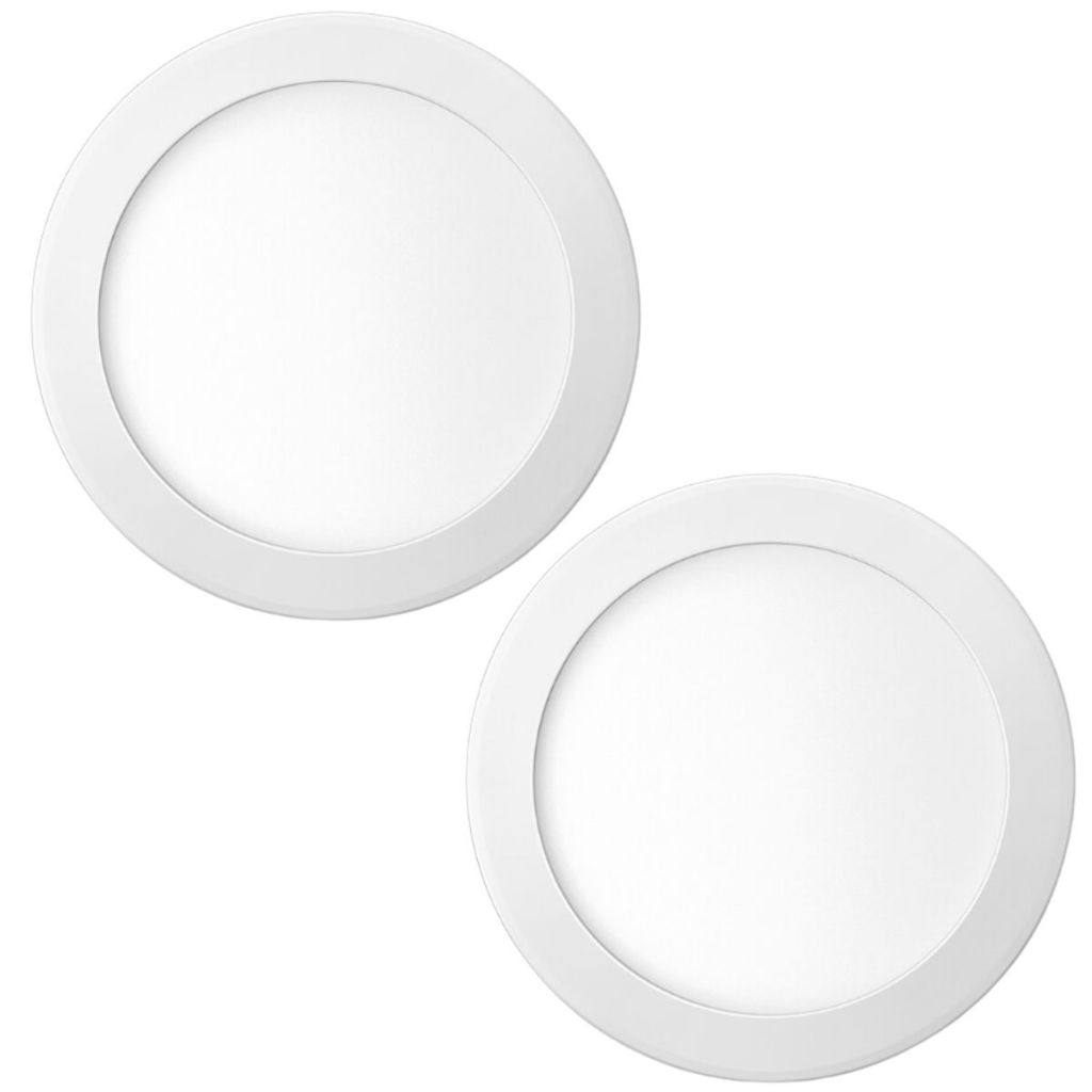 Kit 2 Luminaria Painel Plafon Sobrepor Bivolt Redondo 18w Led Teto - ELGIN