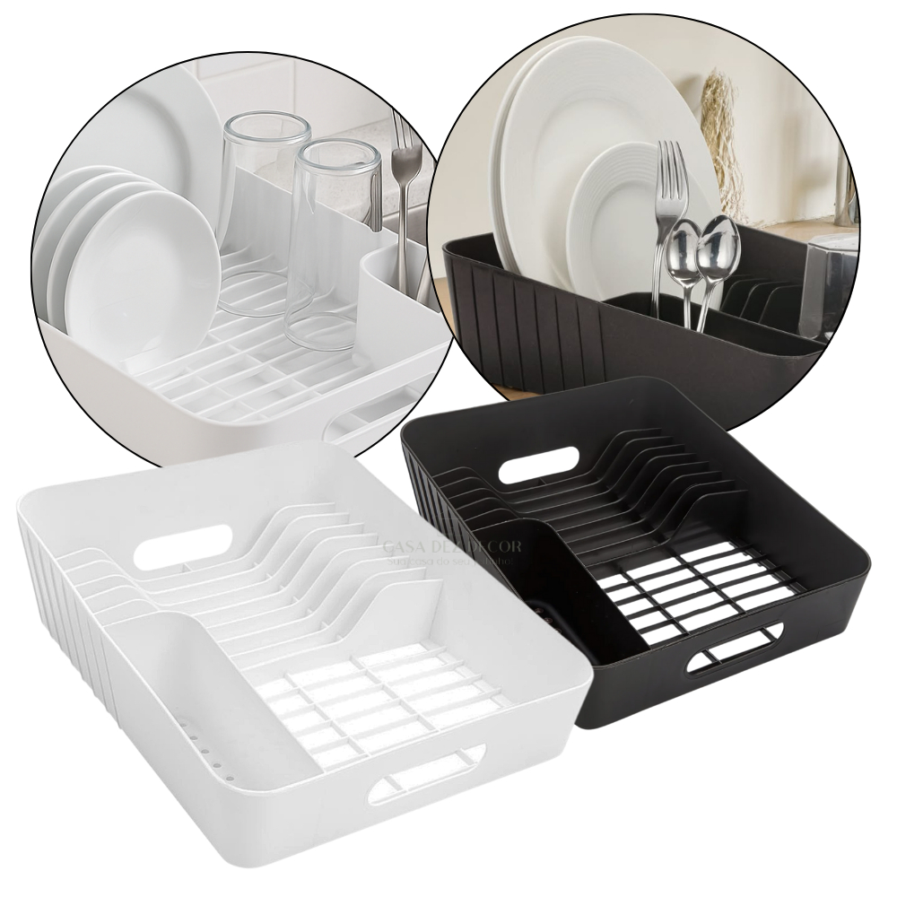 Escorredor de Pratos Seca Louça Prato Talher Copo 28cm x 33cm Organizador de Cozinha e Pia em Oferta na Shopee