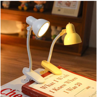 Mini Lâmpada De Mesa LED  Bateria Livro De Leitura com Clipe De suporte Luz Ajustável Por…