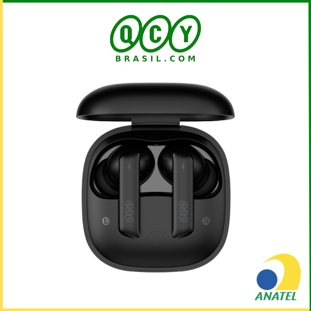 Fone de Ouvido QCY HT05 MeloBuds Sem Fio Bluetooth TWS 5.2, Cancelamento de Ruído Ativo ANC - Audio