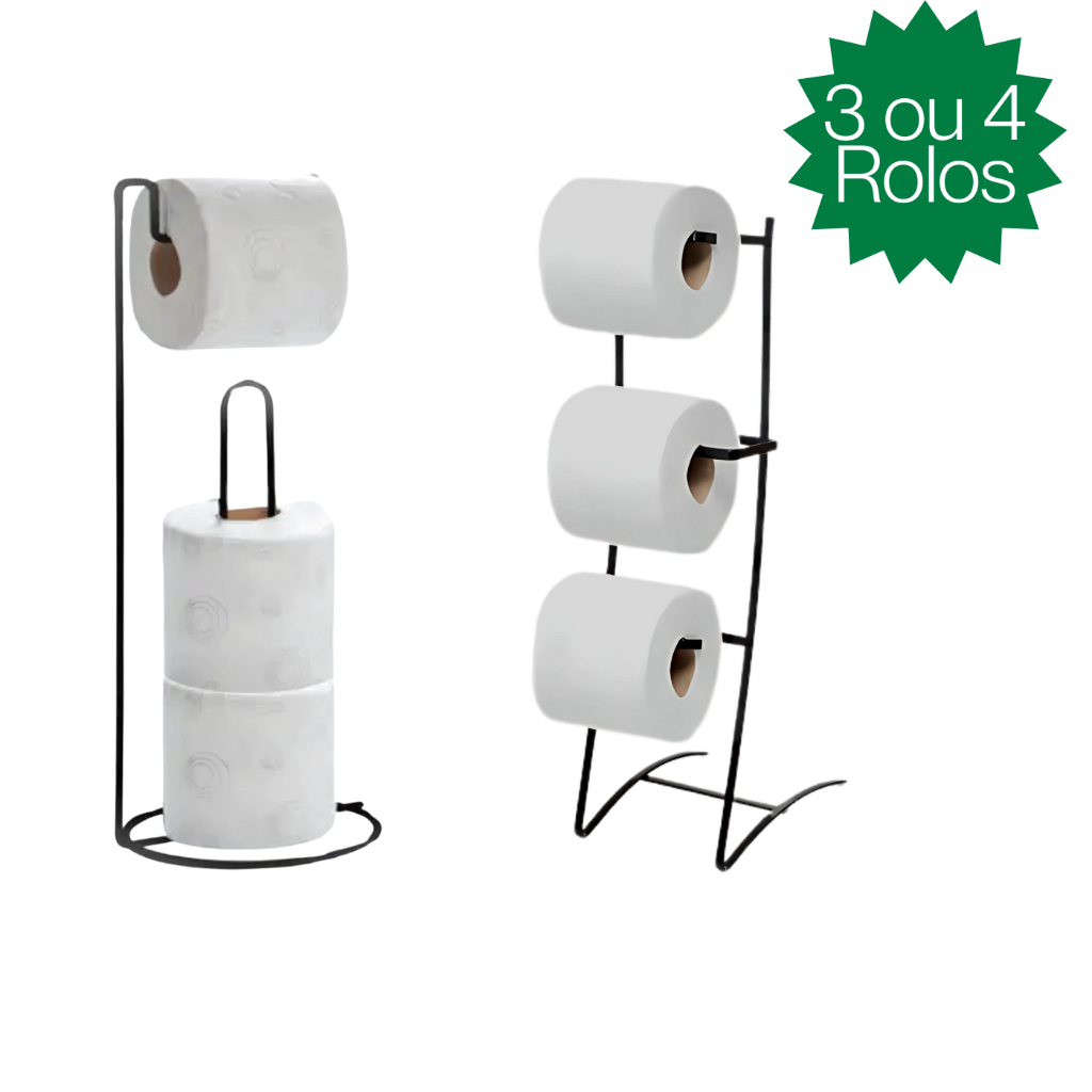 Porta Suporte Papel Higiênico De Chão 3 ou 4 Rolos Papeleiro Banheiro Casa em Oferta na Shopee
