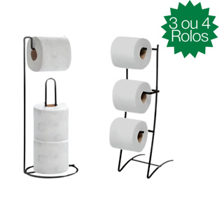 Porta Suporte Papel Higiênico De Chão 3 ou 4 Rolos Papeleiro Banheiro Casa em Oferta na Shopee