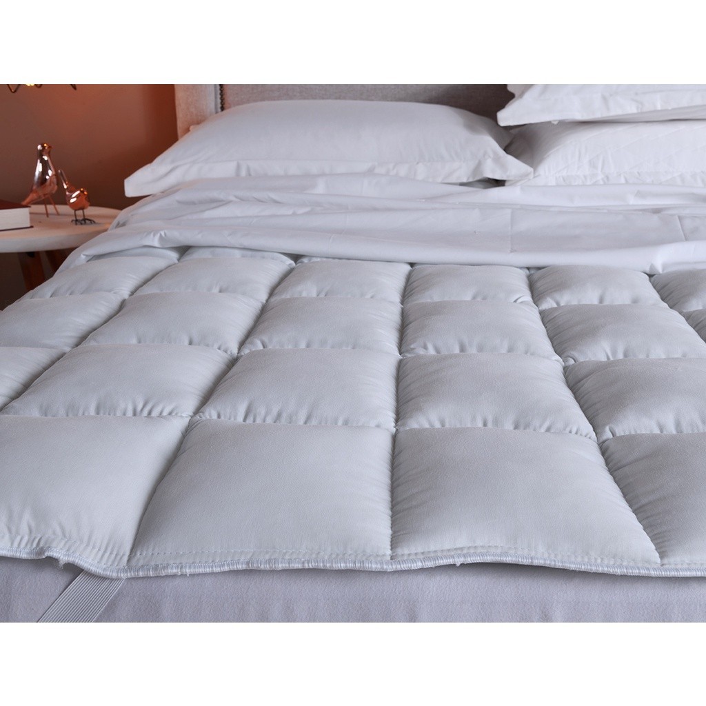Pillow Top Cama Casal Protetor De Colchão Micropercal 400 Fios Branco Suave E Extra Macio