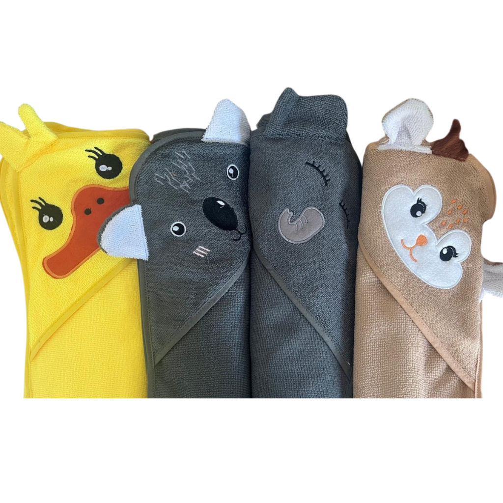 Toalha De Banho Bebê Capuz Roupão Infantil Bichinho 70x70 cm em Oferta na Shopee