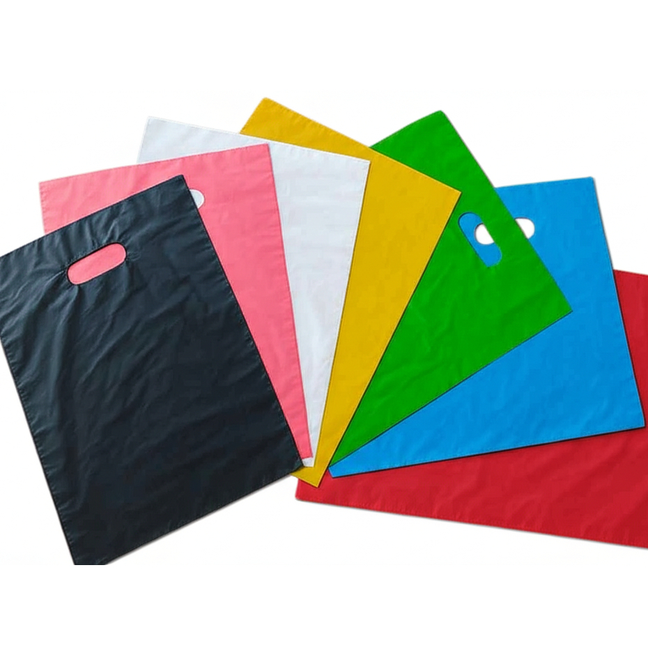 Sacola Plastica Boca De Palhaço kit 100 unidades - Alça vazada