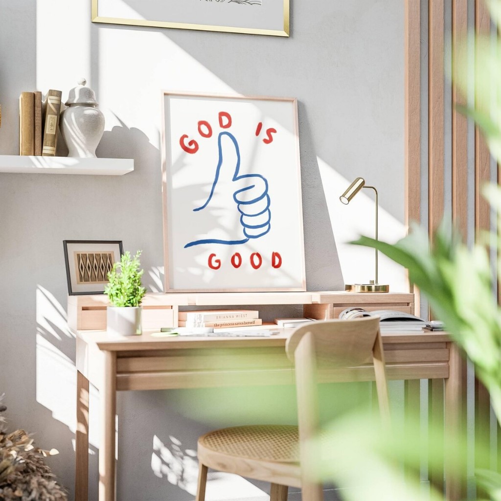 Quadro Decorativo Religiosos Com Textos Bíblicos Para Sala, Quarto ou Escritório – Ele Vive No1