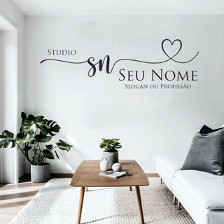 💇‍♀️Adesivo de Parede ou MDF 3mm Personalizado  com sua Logo | 💅 Salão de Beleza, Sobrancelhas, Cílios, 💖 em Oferta na Shopee