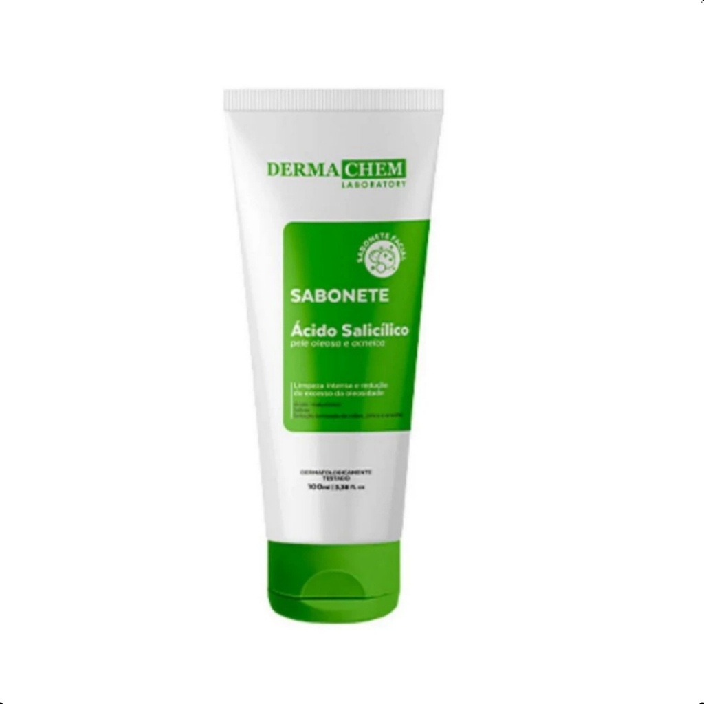 Sabonete Facial Dermachem Ácido Salicílico 100ml – Controle de Oleosidade, Acne e Cravos | Pele Oleosa e Mista