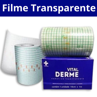 Curativo Filme Protetor De Pele Bandagem RoloTransparente Não Estéril P/Fixação Médica Hospitalar 10cm x 1m - VitalDerme em Oferta na Shopee